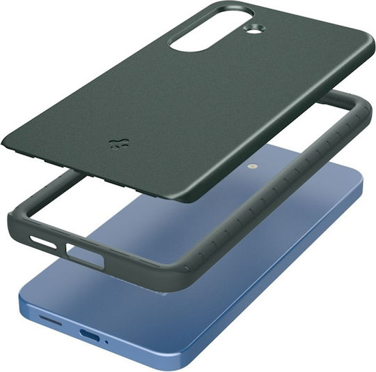 Spigen Thin Fit Mag Back Cover Silicone / Plastic 1.55mm Green (Galaxy S25)