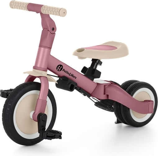 Petite & Mars Turbo Convertible with Parental Handle 5 in 1 for 18 Months Pink