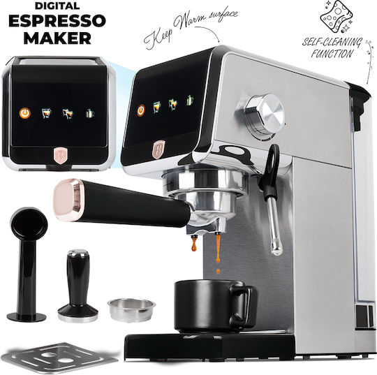 Berlinger Haus Automatic Espresso Machine 1350W Pressure 20bar Silver BH-9622