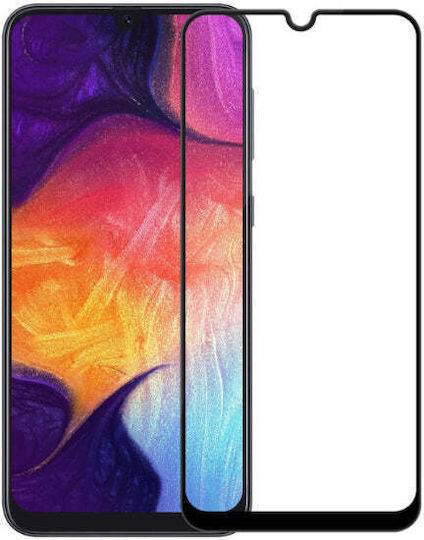 Закалено стъкло за цялото лице Черен (Galaxy A40)