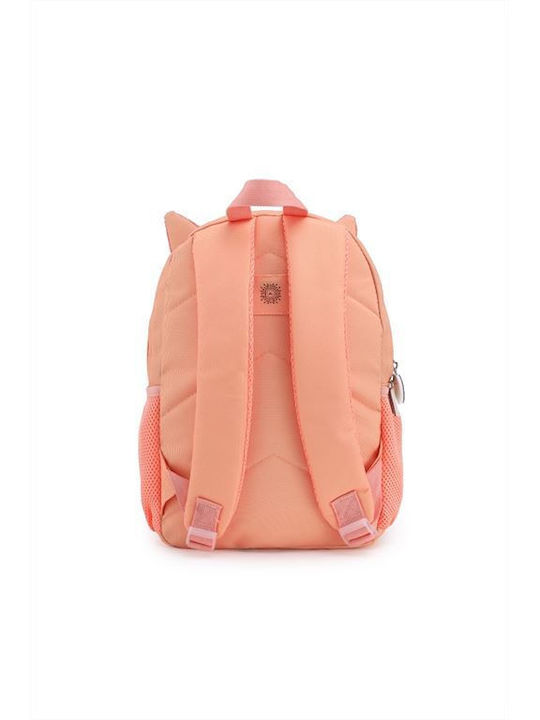Zoolittle School Bag Backpack Kindergarten Orange with Water Bottle Holder 8Liters