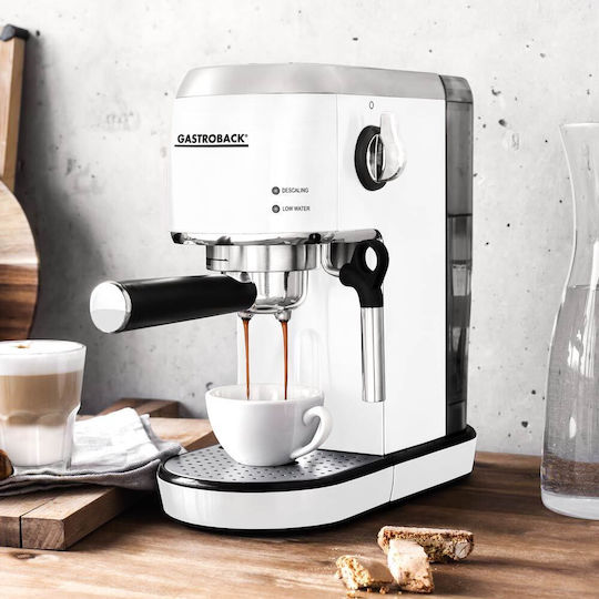 Gastroback Espressomaschine 1400W Druck 19bar Weiß