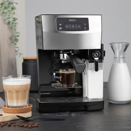 Beem Classico II Mașină de Espresso 1450W Presiune 20bar pentru Cappuccino Argintie