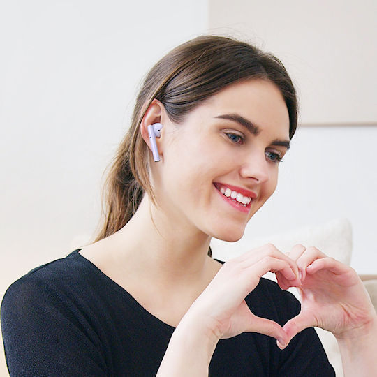 Hoco TWS EW19 Plus Earbud Bluetooth Handsfree Earphones with Charging Case Purple