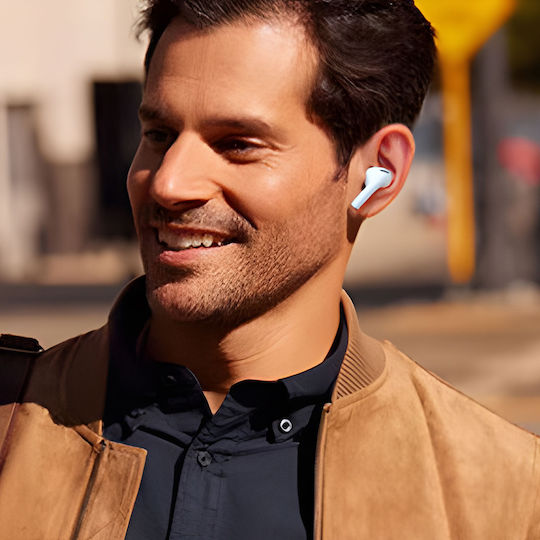 Dudao U19 In-ear Bluetooth Handsfree Ακουστικά με Θήκη Φόρτισης Λευκά