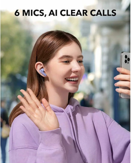 Soundcore by Anker P40i In-ear Bluetooth Handsfree Căști cu Rezistență la Transpirație și Carcasă de Încărcare Violet