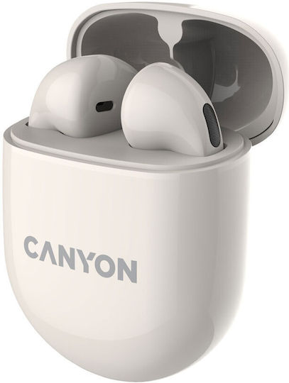 Canyon In-ear Bluetooth Handsfree Căști cu Carcasă de Încărcare Bej