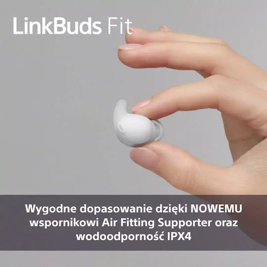 Sony LinkBuds Fit Bluetooth-Freisprecheinrichtung Kopfhörer mit Schweißresistenz und Ladeetui Grün