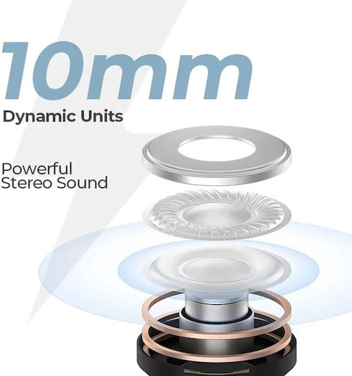 Havit TW931 Earbud Bluetooth Handsfree Ακουστικά με Θήκη Φόρτισης Λευκά