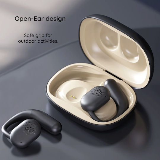 Havit OWSFIT 1 OWS914 Open Ear Bluetooth Handsfree Ακουστικά με Αντοχή στον Ιδρώτα και Θήκη Φόρτισης Μαύρα