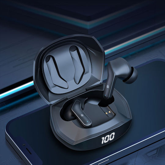 Onikuma T33 In-ear Bluetooth Handsfree Ακουστικά με Θήκη Φόρτισης Μαύρα