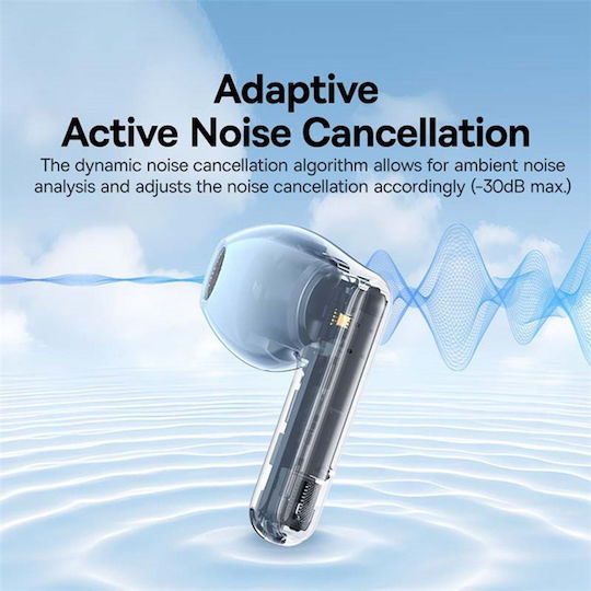 Baseus Bowie M3 Earbud Bluetooth Handsfree Ακουστικά με Θήκη Φόρτισης Μπλε