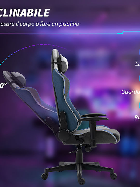 Vinsetto 921-566V00BU Gaming Chair with Adjustable Arms Gray