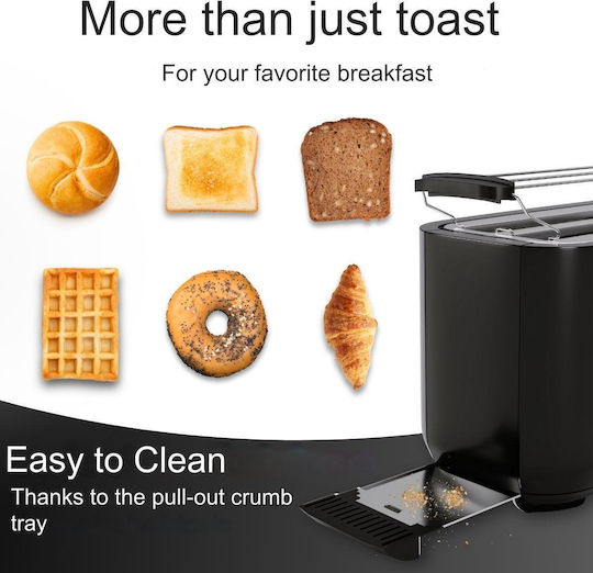 Clatronic Prăjitor de pâine 4 sloturi 1400W Negru