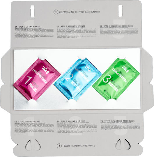 Zola Color Lab Augenbrauen- und Wimpernlaminierungsset in Sachets 3 x 1 ml