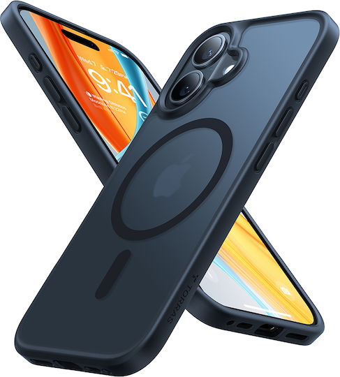 Torras Guardian Magnetic Umschlag Rückseite Silikon Schwarz (iPhone 16)