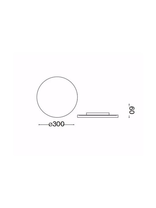 Ideal Lux Ap Wall-Mounted Outdoor Lantern LED IP54 16W with Warm White Light 30x30x6εκ.