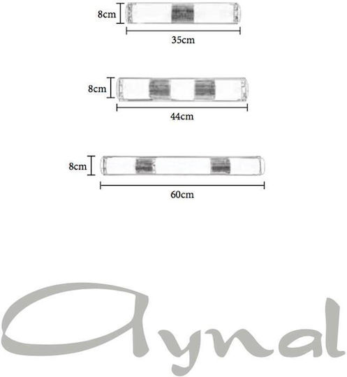 ARlight Modern Lamp Wall with Socket E14 Silver 60cm