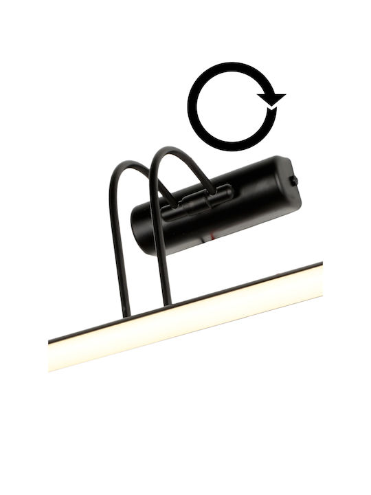 Heronia Lamp Wall with Integrated LED and Warm White Light Black 35x20x20.5cm