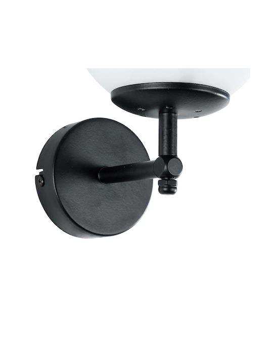 GloboStar Dalph Vintage Φωτιστικό Τοίχου με Ντουί E27 Μαύρο 15x18x24.5εκ.