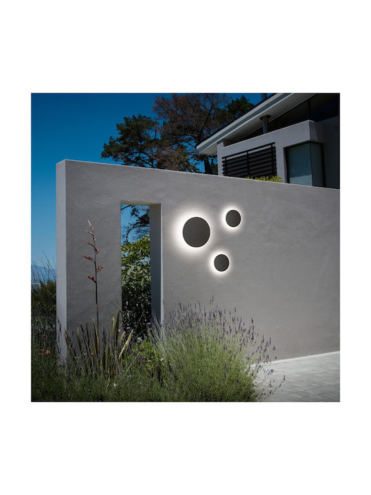 Ideal Lux Ap Wall-Mounted Outdoor Lantern LED IP54 16W with Warm White Light 30x30x6εκ.
