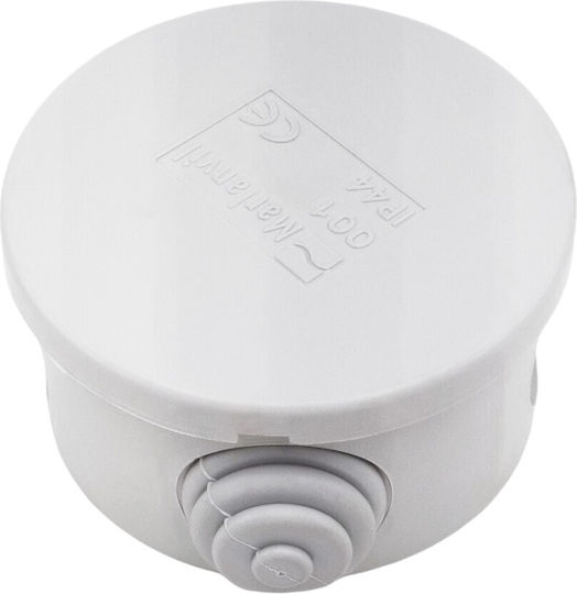Eurolamp Surface Mounted Electrical Box Branching IP44 (Φ65x40mm) in Gray Color 6pcs