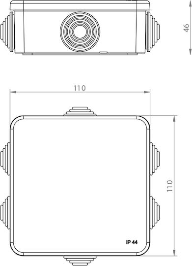 Eurolamp Електрическо кутия за външен монтаж IP55