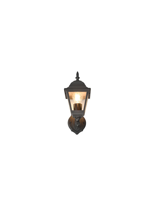 Trio Lighting Φωτιστικό Τοίχου με Ντουί E27 Μαύρο 14x19x14εκ.