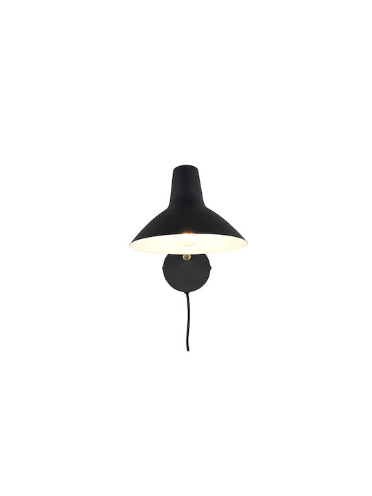Trio Lighting Модерен Осветително тяло За стена С щепсел с фасунга E27 Черен 20см.