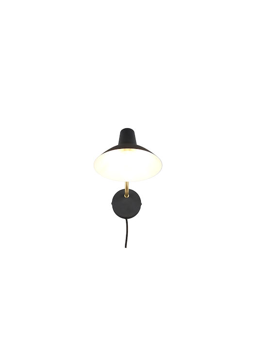 Trio Lighting Модерен Осветително тяло За стена С щепсел с фасунга E27 Черен 20см.