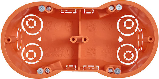 PAWBOL Surface Mounted Electrical Box for Drywall IP30 in Orange Color