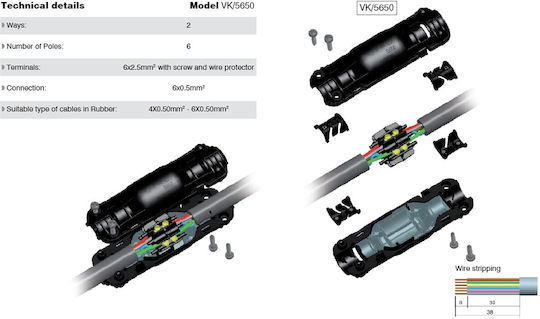 VK Lighting Surface Mounted Electrical Box in Black Color