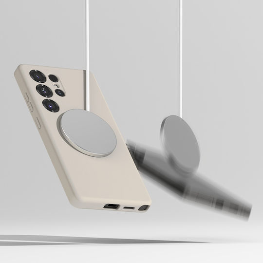 Ringke Magnetic Umschlag Rückseite Silikon Gray (Galaxy S25 Ultra,Samsung S25 Ultra)