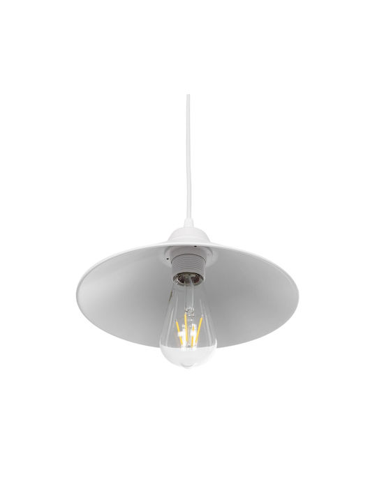GloboStar Fonte Pendant Light White Bell with Socket E27 25x25x90cm