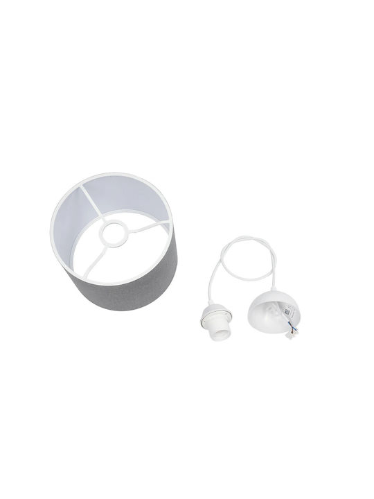 GloboStar Blaze Pendant Light Gray with Socket E27 22x22x90cm