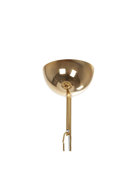 GloboStar Glamorous Hängelampe Gold mit Kristallen für Fassung E27 20x20x45cm.