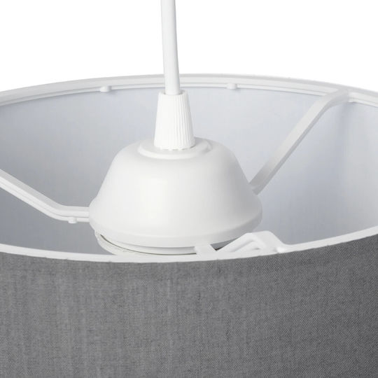 GloboStar Blaze Pendant Light Gray with Socket E27 22x22x90cm