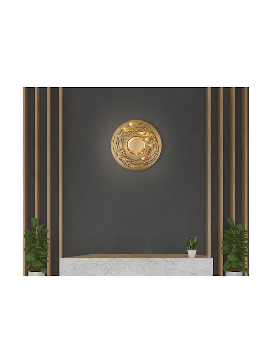 Luma Modern Wall Lamp with Integrated LED and Warm White Light Gold 60cm