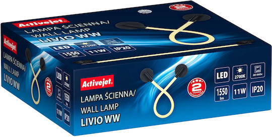 Active Jet Lamp Wall with Integrated LED and Warm White Light 105cm