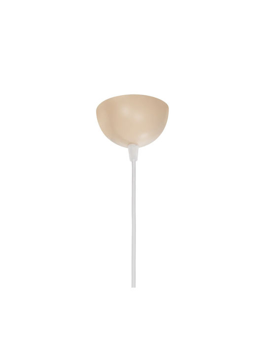 GloboStar Ferro Pendant Light Beige Bell with Socket E27 30x30x15cm