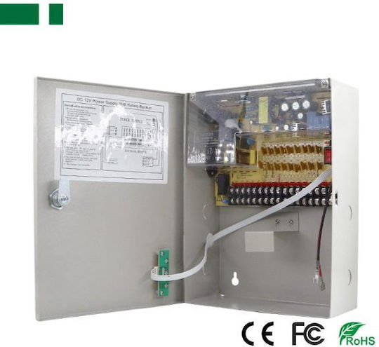 Anga CP1209-10A-18-B Power Box for CCTV Systems 18 Outputs 552-105