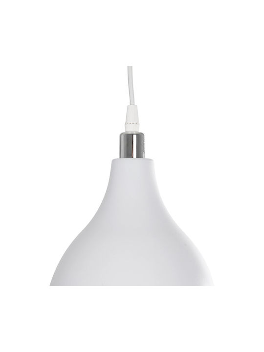 GloboStar Rade Pendant Light White Bell with Socket E27 17.5x17.5x56cm