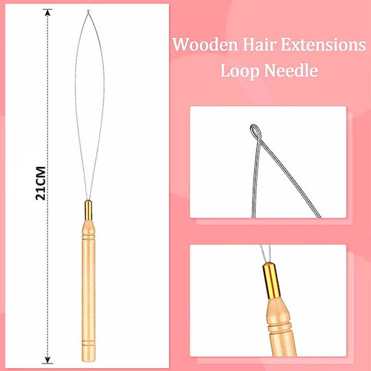 Loop Needle Τοποθέτησης Micro Rings Ξύλινη Λαβή