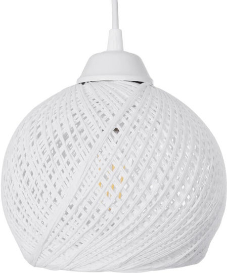 GloboStar Yasam Pendant Light White Boho with Rope for Socket E27 55x25x80cm