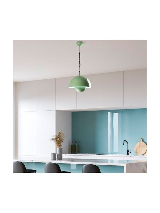 Opviq Kure Κρεμαστό Φωτιστικό Πράσινο με Ντουί E27 30x30x70εκ.