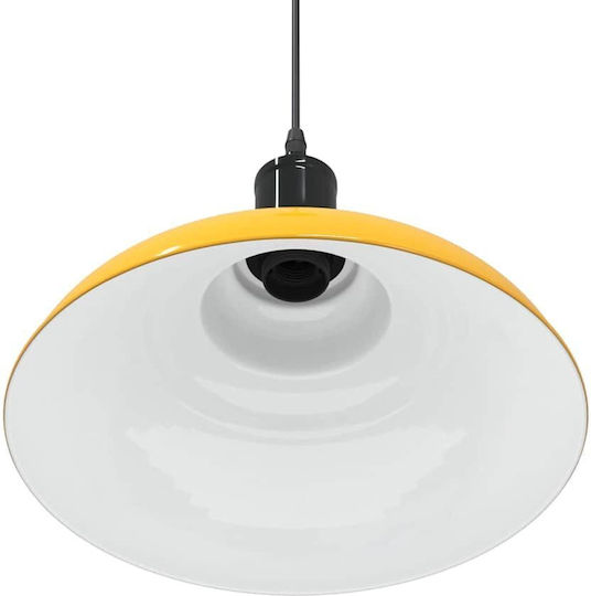 vidaXL Adjustable Yellow Pendant Ceiling Light with E27 Socket 31x31cm