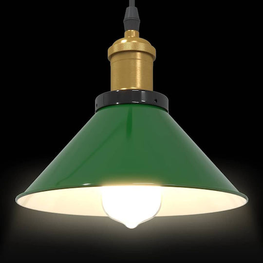vidaXL Adjustable Green Ceiling Light with E27 Socket 22x22cm