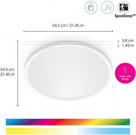 WiZ Smart Ceiling Mount Light 22cm White with Integrated LED and Remote Control