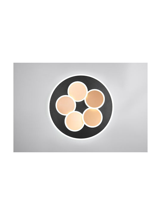 Trio Lighting Πλαφονιέρα Οροφής 49εκ. Μαύρη με Ενσωματωμένο LED και Τηλεχειριστήριο