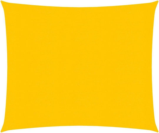 vidaXL Square Shade Sail Yellow 5x5m 160gr/m²